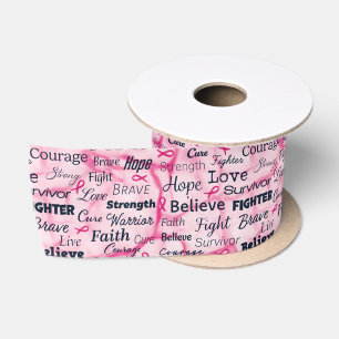 Breast Cancer Survivor Awareness Satin Ribbon