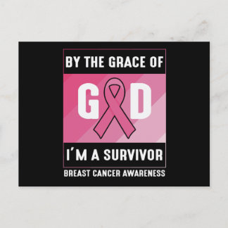 Breast Cancer Survivor By God’s Grace Christian Postcard