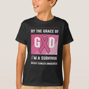 Breast Cancer Survivor By God’s Grace Christian T-Shirt