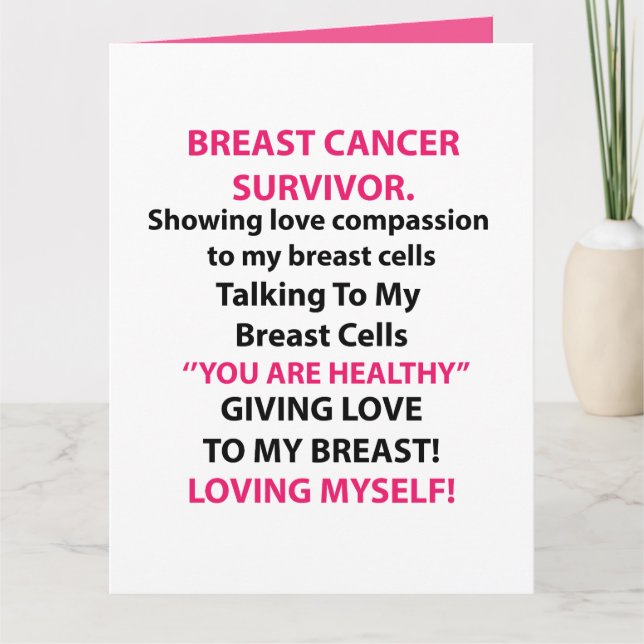 Breast Cancer Survivor Card (Front)