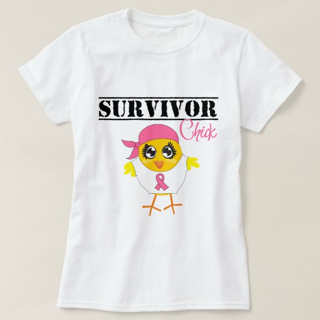 Breast Cancer Survivor Chick T-Shirt (Design Front)