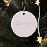 Breast Cancer Survivor Christmas Ornament<br><div class="desc">Breast Cancer Survivor Christmas Ornament</div>