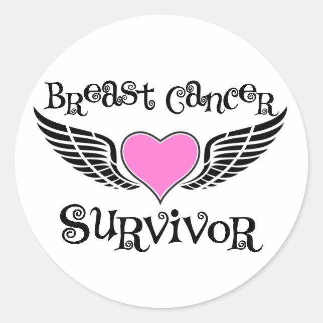 Breast Cancer Survivor Classic Round Sticker (Front)