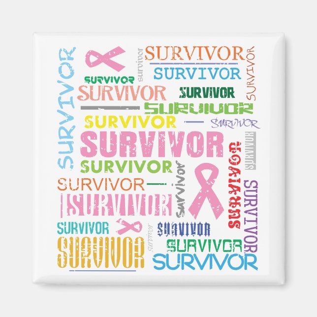 Breast Cancer Survivor Collage.png Magnet (Front)