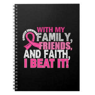 Breast Cancer Survivor Family Friends Faith Notebook