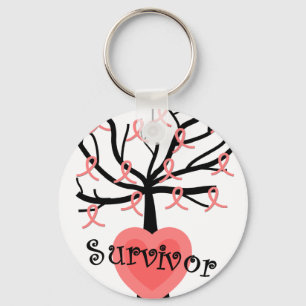 Breast Cancer Survivor Gifts--Unique Tree Design Keychain