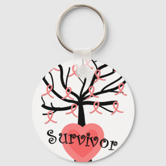 Breast Cancer Survivor Gifts--Unique Tree Design Keychain