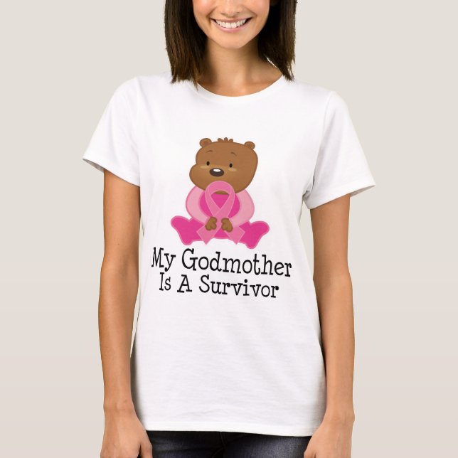 Breast Cancer Survivor Godmother T-Shirt (Front)