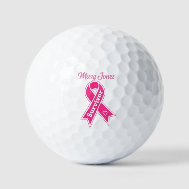 Breast Cancer Survivor  Golf Balls (Front)