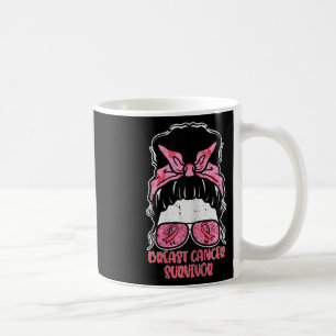 Breast Cancer Survivor Hairbun Breast Cancer Aware Coffee Mug