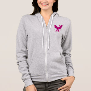 Breast cancer zip outlet up hoodies