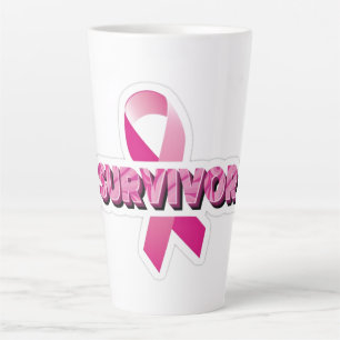 Breast Cancer Survivor  Latte Mug