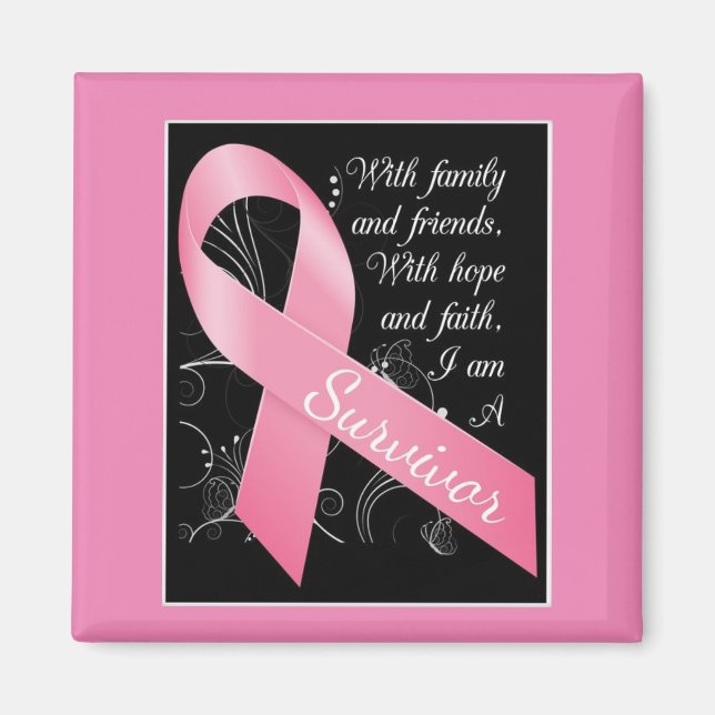 Breast cancer survivor magnet (Front)