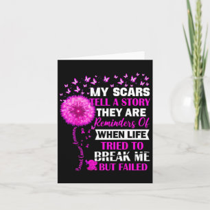 Breast Cancer Survivor My Scar Tell Story Awarenes Card