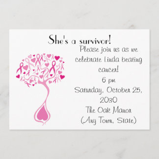 Breast Cancer Survivor Party/Fundraiser Invite
