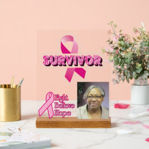 Breast Cancer Survivor Photo Acrylic Sign