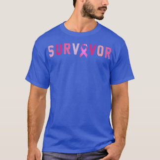 Breast Cancer Survivor Pink Ribbon Strong Women  T-Shirt