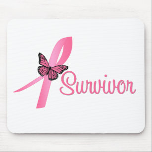 Breast Cancer Survivor Ribbon Mouse Pad