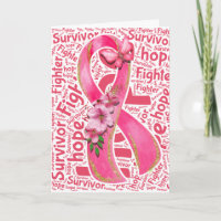 Breast Cancer Survivor Support Awareness Card