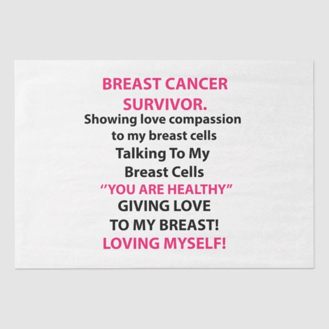 Breast Cancer Survivor Tissue Paper (Front)