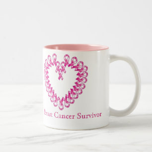 Breast Cancer Survivor Two-Tone Coffee Mug