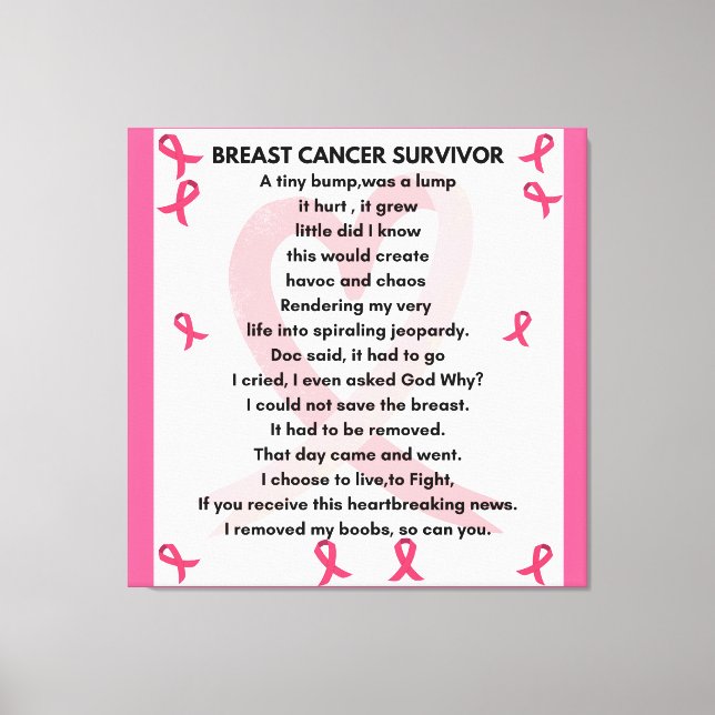 BREAST CANCER SURVIVOR Wall Art (Front)