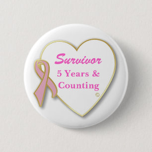 Breast Cancer Survivor-- Years & Counting 2 Inch Round Button