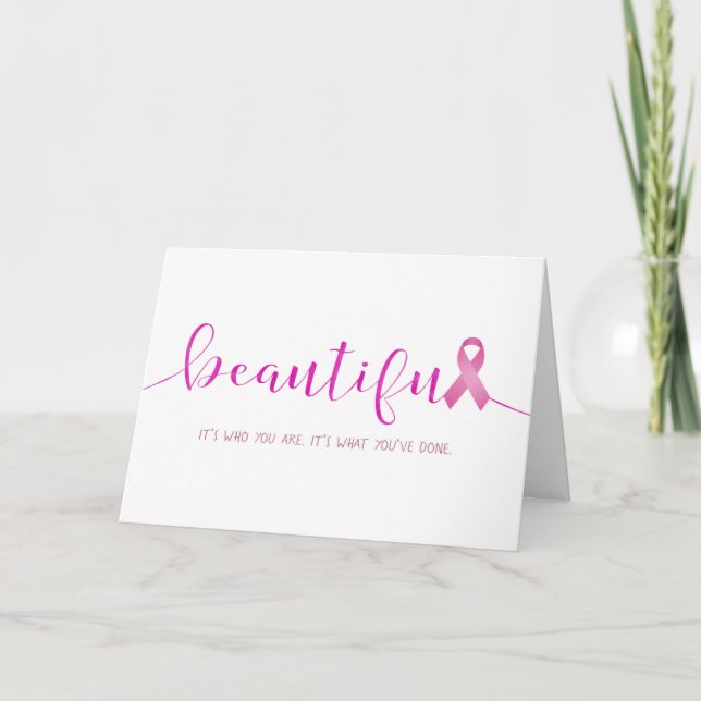 Breast Cancer Survivor You are Beautiful Card (Front)