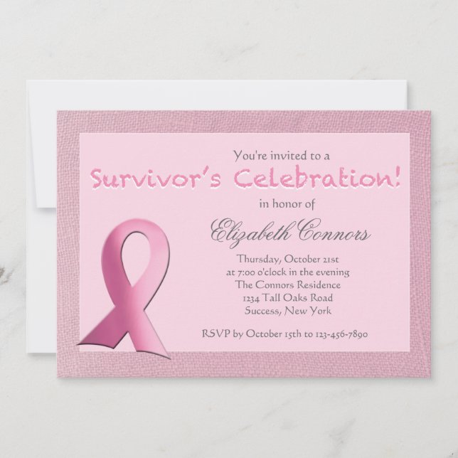 Breast Cancer Survivor's Celebration Invitation (Front)
