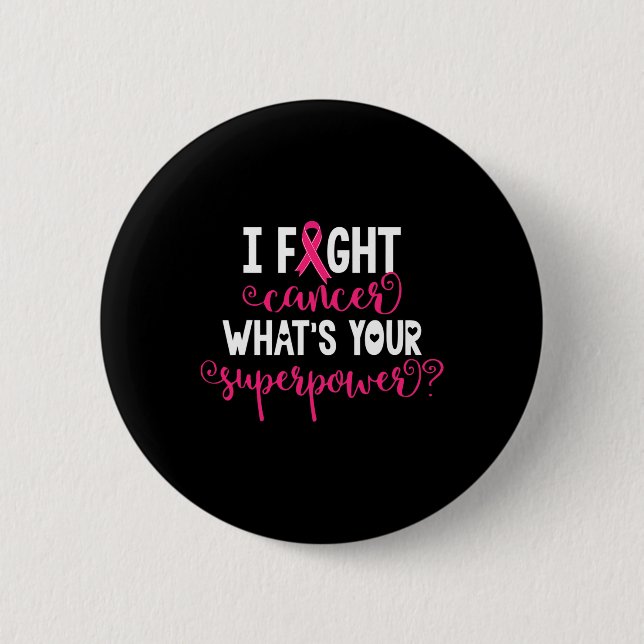 Breast Cancer Warrior Awareness Support Believe Su 2 Inch Round Button (Front)