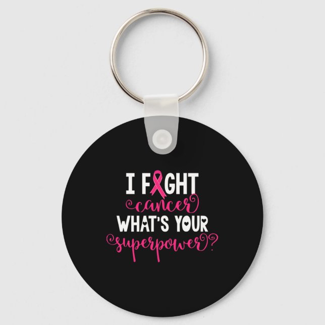 Breast Cancer Warrior Awareness Support Believe Su Keychain (Front)