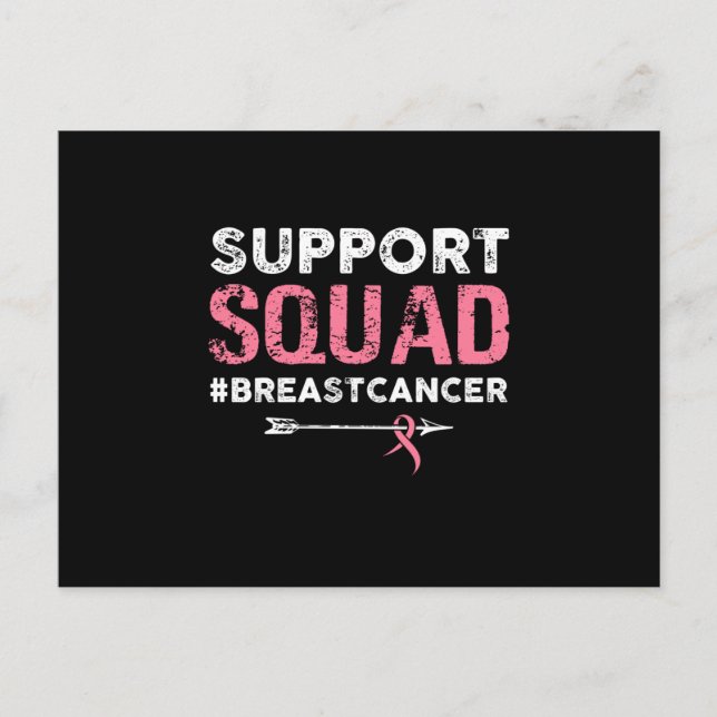 Breast Cancer Warrior Breast Cancer Awareness Announcement Postcard (Front)
