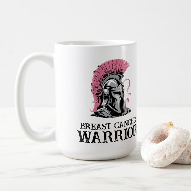 Breast Cancer Warrior Coffee Mug (With Donut)