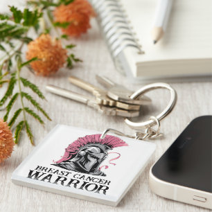 Breast Cancer Warrior Keychain