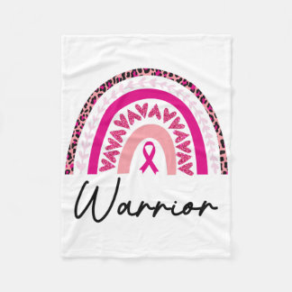 Breast Cancer Warrior Pink Breast Cancer Awareness Fleece Blanket