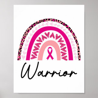 Breast Cancer Warrior Pink Breast Cancer Awareness Poster