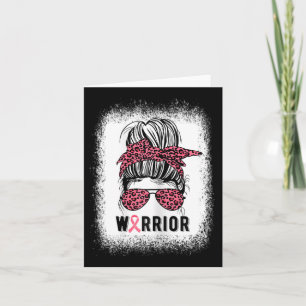 Breast Cancer Warrior Pink Ribbon Breast Cancer Aw Card