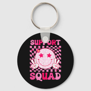 Breast Cancer Warrior Support Squad Breast Cancer Keychain
