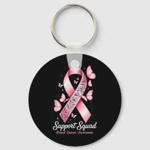 Breast Cancer Warrior Support Squad Breast Cancer Keychain