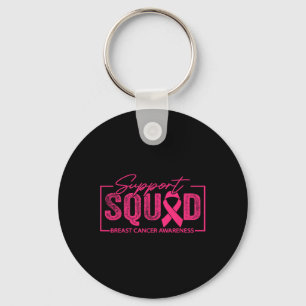 Breast Cancer Warrior Support Squad Breast Cancer Keychain