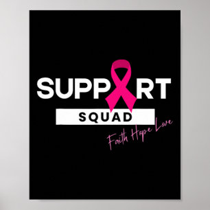 Breast Cancer Warrior Support Squad Breast Cancer Poster