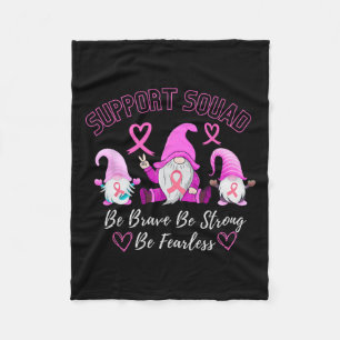 Breast Cancer Warrior Support Squad Pink Ribbon Fo Fleece Blanket