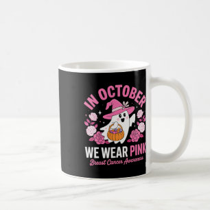 Breast Cancer Women Halloween In October We Wear P Coffee Mug