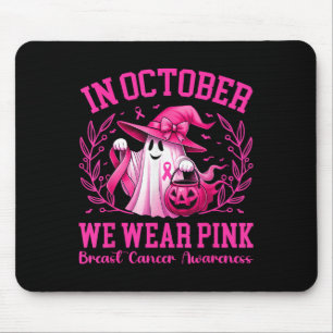 Breast Cancer Women Halloween In October We Wear P Mouse Pad
