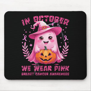 Breast Cancer Women Halloween In October We Wear P Mouse Pad