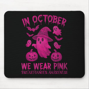 Breast Cancer Women Halloween In October We Wear P Mouse Pad