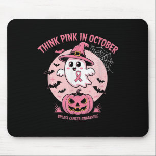 Breast Cancer Women Halloween In October We Wear P Mouse Pad