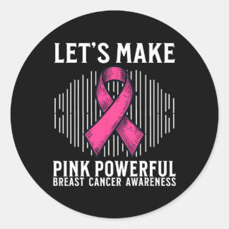 Breast Cancer Women Support Gifts Breast Cancer Aw Classic Round Sticker