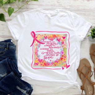 Breast CancerAwareness Pink Ribbon Inspirivity T-Shirt