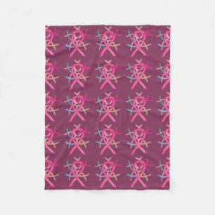 Breast Cancers Awareness Ribbons Fleece Blankets